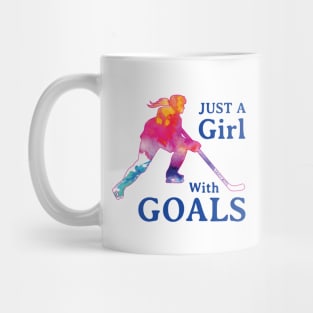 Just a Girl with Goals Hockey Mug